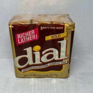 Vintage Dial Gold Bar Soap 3.5 oz Sealed New Deodorant Soap Gold Bath